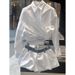 Spring Korean Style Outfit Youthful Unique Beautiful Petite Fashion White Shirt Shorts Set Women's Clothing_ecoleips.com