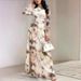 Cross-border Women's Clothing, Foreign Trade European And American Women's Elegant Dress, Ladies' Elegant Printed_ecoleips.com