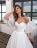 Tulle DressNew Style Puff Sleeves Petite French Hepburn Style Wedding Reception Light Wedding Dress_ecoleips.com