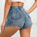 Women’s Clothing Sexy Casual High Waist Elastic Plus Size Ripped Jeans Female Denim Short_ecoleips.com