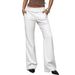 2026 New Solid Color Wide-Leg Pants Women, Low Waist, Draped, Slimming, Height-Enhancing, Versatile For Commuting And_ecoleips.com