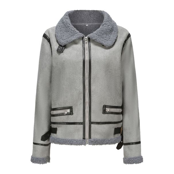 Women's Clothing Autumn And Winter New Women's Short Sheepskin Fur Integrated Leather Jacket Ladies Fur Thick Coat_ecoleips.com