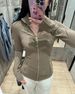 Women's Gold-Zip Yoga Jacket – Breathable Stretch Fitness Top With Stand Collar & Seamless Fit_ecoleips.com