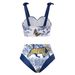Two Piece Swimsuit Set Conservative Tummy Control Beach Hot Springs Vacation One Piece Bikini_ecoleips.com