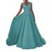 Women's Lace Suspender Ball Gown - Light Luxury Evening Dress For Birthday Parties & Formal Events_ecoleips.com