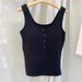 Women's Clothing Pure Cotton Ribbed Button Vest For Women With Chest Pads Sports Slim Bottoming Outer Wear Sleeveless Top_ecoleips.com