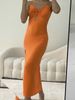 Women's Clothing Suspender Hollow Tight Slit Dress_ecoleips.com