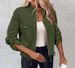 Elegant Sequin-Trimmed Cardigan - Lightweight Polyester Blend Cover-Up For Office & Evening Wear_ecoleips.com