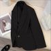Women's Clothing Women's White Blazer Style Casual Textured Autumn Spring Goddess Street Style Outerwear For Formal & Casual For Women_ecoleips.com