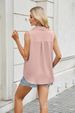 K New Solid Color Collar Button Tank Top For Women_ecoleips.com