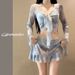 Women's Tie Dye Two Piece Swimsuit Set Long Sleeved Bikini Sexy Fashionable Hot Springs Perfect Four Piece Sexy And Innocent Style_ecoleips.com