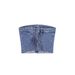 Aria Basics Aria Basics In-stock 2025 European And American Cross-border Foreign Trade Women's Clothing, Ruched Slim-fit Fashionable Denim Top_ecoleips.com