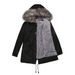 girl Cross-Border European Size Parka Cotton Mid-Length Hooded Winter Warm Fleece-Lined Coat Cotton-Padded Jacket 2023_ecoleips.com