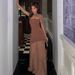 Women's Fashionable Tie Neck Strapless Top with Mesh Patchwork Hem Dress Wholesale 2025 New Style Factory Direct Import_ecoleips.com