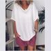 Women's Solid Color Loose Short Sleeve Casual T-Shirt Cotton And Linen Summer Top_ecoleips.com