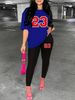 Women's Casual Loose And Fashionable Size 23 Printed Loose T-shirt+cropped Pants Two-piece Set Summer Home Sportswear Daily Wear-276_ecoleips.com