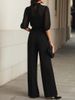 Women's Slimming Fashion Three Piece Set Wide Leg Pants Short Sleeve Printed European American Style Summer Outfit_ecoleips.com