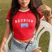 Foreign Trade European And American Style Slim Fit Women's Summer New Style Flag Letter Print Hot Girl Cropped Short Sleeve T Shirt Wholesale_ecoleips.com