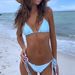 Women's Sexy Halter Bikini Set Two Piece Swimsuit European American Style Wire-Free Polyester Nylon Water Sports Swimwear_ecoleips.com