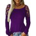 Aria Basics Aria Basics European American Cross-border 2023 Autumn And Winter Women's Clothing Round-neck Rhinestone Hollow_ecoleips.com