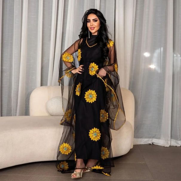 Women's Floral Lace Embroidery Loose Dress Autumn/Winter_ecoleips.com