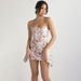 Strapless Floral Backless Bodycon Mini Dress – A-Line Cutout Summer Sundress With Elasticated Waist (S-L, Pink Floral Print)_ecoleips.com