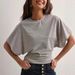 2025 Korean Style Design Round Neck Pullover Short Sleeved T-shirt For Women's Summer New Simple And Versatile Solid_ecoleips.com