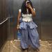 Women's Summer Stripe Sleeveless Shirt With Wide-Leg Trousers Set - Notch Collar Two Piece Outfit_ecoleips.com