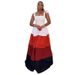 Women's Clothing Spring New Fashion Bow Suspenders Color Matching High Waist Long Skirt Dress_ecoleips.com