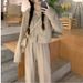 Women's Casual Sports Suit Korean Style Hooded Zipper Sweater And Wide Leg Pants Two-Piece Set Trendy Loose Fit For Spring And Autumn_ecoleips.com
