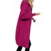 Women's Longline Hooded Loungewear Sweatshirt Winter Pullover With Pockets Cozy Casual Zip-Up Hoodie_ecoleips.com