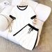 Women's Classic Two Piece Set Black And White Contrast Summer Casual Print Design Top With Shorts Short Sleeve_ecoleips.com
