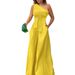 Women's Clothing Fashion 2023 Summer Slant Collar Single Side Lace Irregular Off Shoulder High Waist Pocket Wide Leg Pants Casual Jumpsuit_ecoleips.com