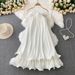 Women's Clothing Seaside Holiday Style Sexy Backless Halter Neck Suspender Dress Women's Summer Loose Slim Fluffy Cake Skirt_ecoleips.com