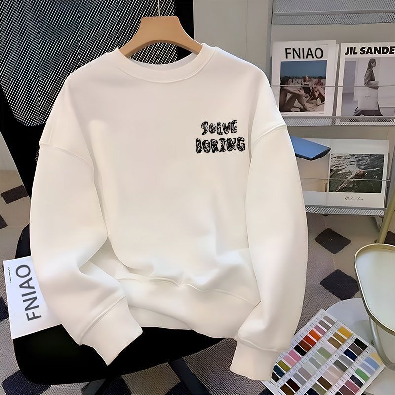 FW25 Matching Couple Cotton Crew Neck Sweatshirt - His & Hers_ecoleips.com