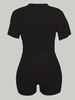 Summer Women's Casual Fashion Letter Print Loose T-shirt+shorts Two-piece Sportswear Suitable For Daily Wear-53_ecoleips.com