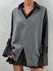 Plus Size V-Neck Knit Vest With Asymmetric Split, Loose Sleeveless Sweater, Casual Layering Top For Women_ecoleips.com