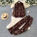 Elegant Leaf Embroidery Cardigan & Wide-Leg Pants Two-Piece Set For Women | Autumn Office Wear Slimming Versatile Outfit_ecoleips.com