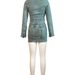 Women's Stretch Denim Two Piece Suit HR88018 European American Style Cross Border Fashion Digital Logo Patch Embroidered Dress_ecoleips.com
