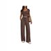 2026 Spring/Summer New European American Women's Casual Slim-Fit Two-Piece Set: Short-Sleeve Top And Long Pants_ecoleips.com