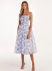 Fashion Off Shoulder Chiffon Midi Dress Elegant Fairy Style European American Women Clothing Formal Evening Party Dress_ecoleips.com