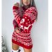 2020 Autumn And Winter New Sweater Women's All-Match Christmas Theme Knitted Long-Sleeved Dress_ecoleips.com