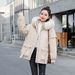 New Korean Version Down Jacket Women's Short Hooded Pinghu Down Jacket White Duck Down Big Fur Collar Women's Jacket_ecoleips.com