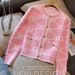 Spring 2027 Fashion Elegant Knitwear Cardigan Women O-Neck Letter Jacquard Single-Breasted Long Sleeve Sweater_ecoleips.com