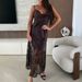 Women's Clothing V-Neck Lace Patchwork Long Dress – Elegant Summer Maxi Dress In Camel/Black (S/M/L/XL)_ecoleips.com