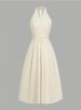Women's Sleeveless Summer Dress A-Line Skirt Round Waist Belt Slimming Design Fashionable Casual Outdoor Wear New Style_ecoleips.com
