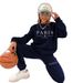Women's Printed Two Piece Tracksuit, Long Sleeve Pullover Top And Drawstring Waist Pants, Casual Sportswear For Spring And Fall_ecoleips.com