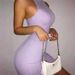 European And American Ins-style Summer Women's Clothing, Round-neck Sleeveless Solid Color Fashionable Slim-fit_ecoleips.com