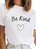 European And American Cross-border Foreign Trade Women's Clothing, Heart-shaped Letter Print Round-neck Short-sleeve_ecoleips.com