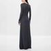 Women's Sexy Solid Color Long Sleeve Ruched Plunging Tie Neck Bodycon Maxi Dress – Elegant Summer Gown_ecoleips.com